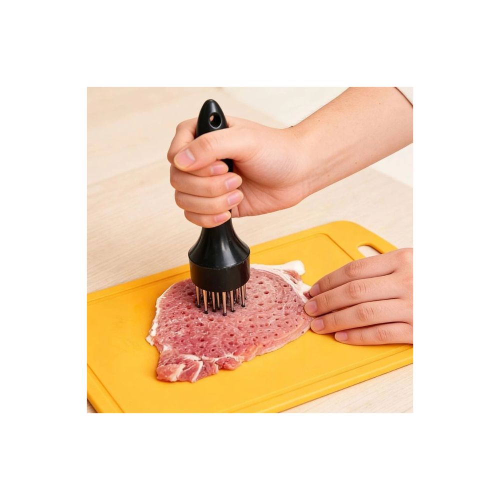 Amaciador Batedor Furador De Carne Bife Martelo Manual Aço Inox Profissional