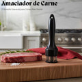 Amaciador Batedor Furador De Carne Bife Martelo Manual Aço Inox Profissional