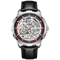 Relógio Masculino Automático Skeleton Pallyjane Transparente Pulseira De Couro⁠