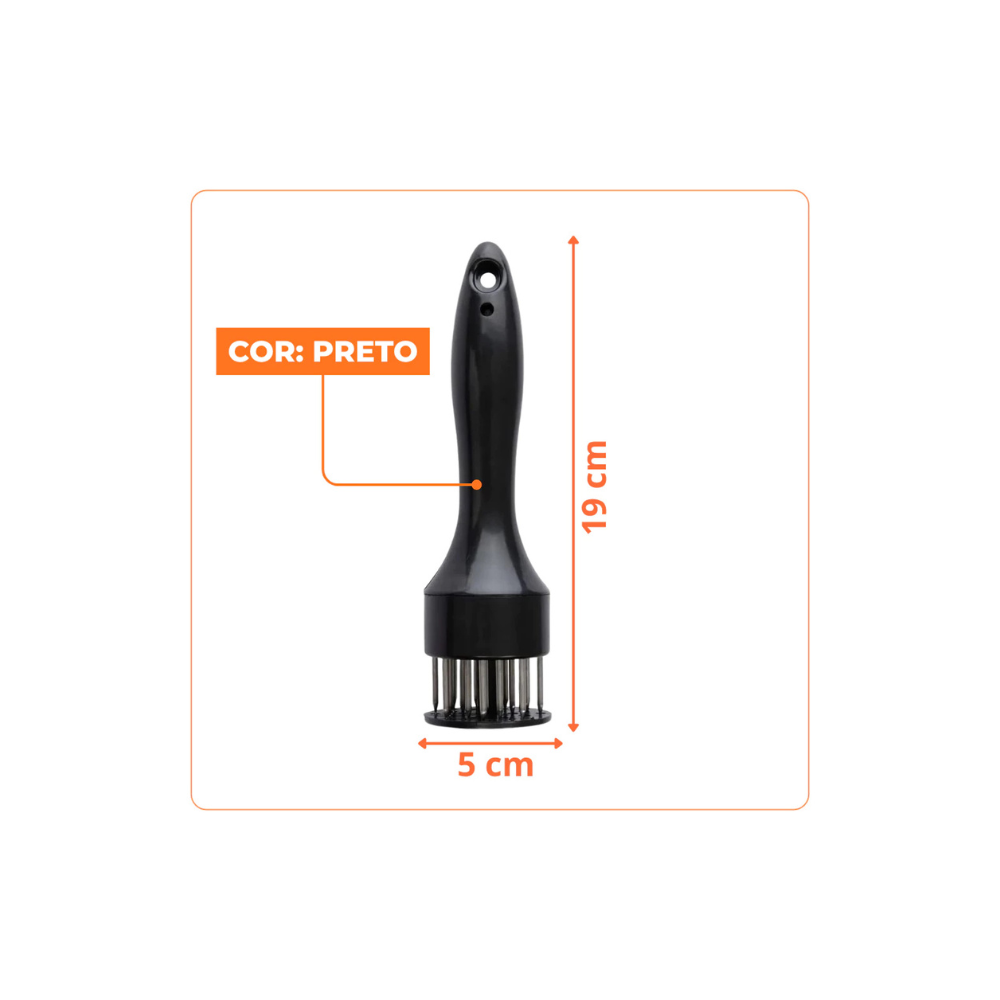 Amaciador Batedor Furador De Carne Bife Martelo Manual Aço Inox Profissional
